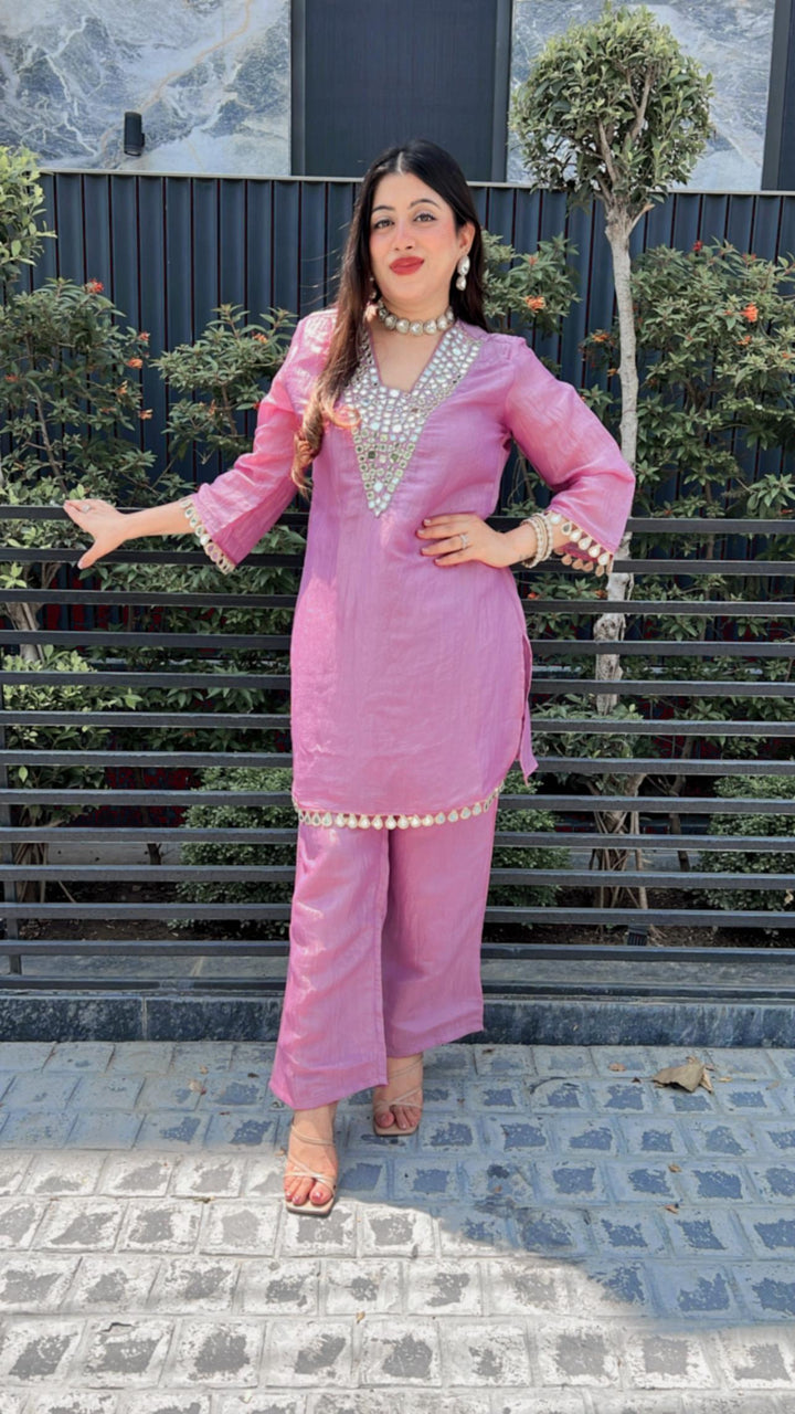 LAVENDER ORGANZA SHIMMER CO-ORD