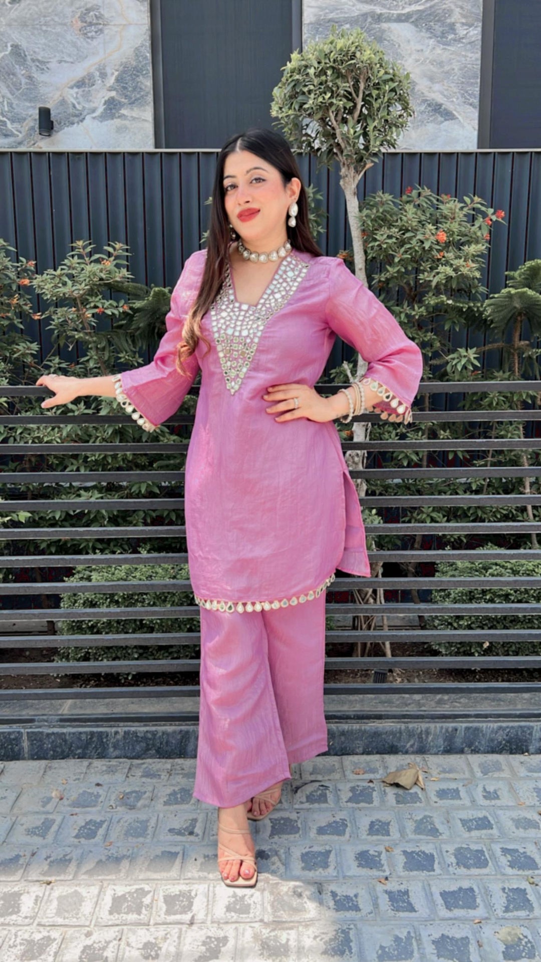 LAVENDER ORGANZA SHIMMER CO-ORD