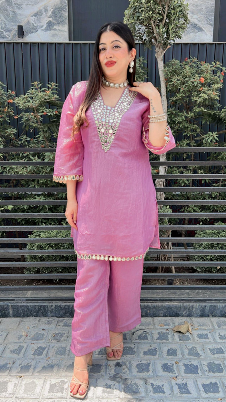 LAVENDER ORGANZA SHIMMER CO-ORD