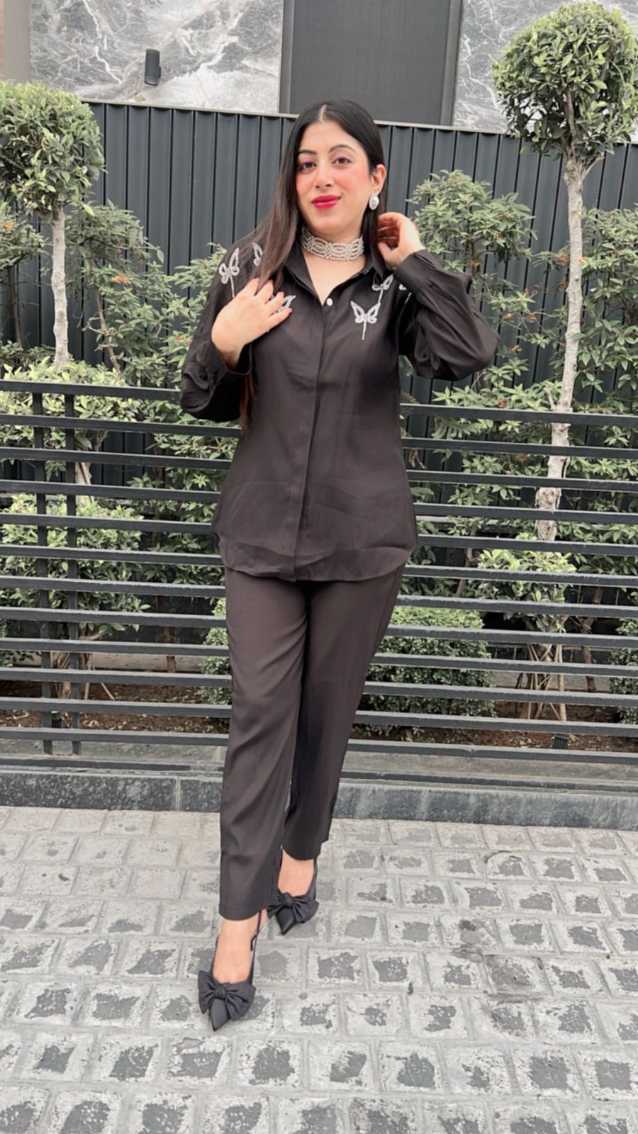 BLACK BUTTERFLY HANDWORK CO-ORD