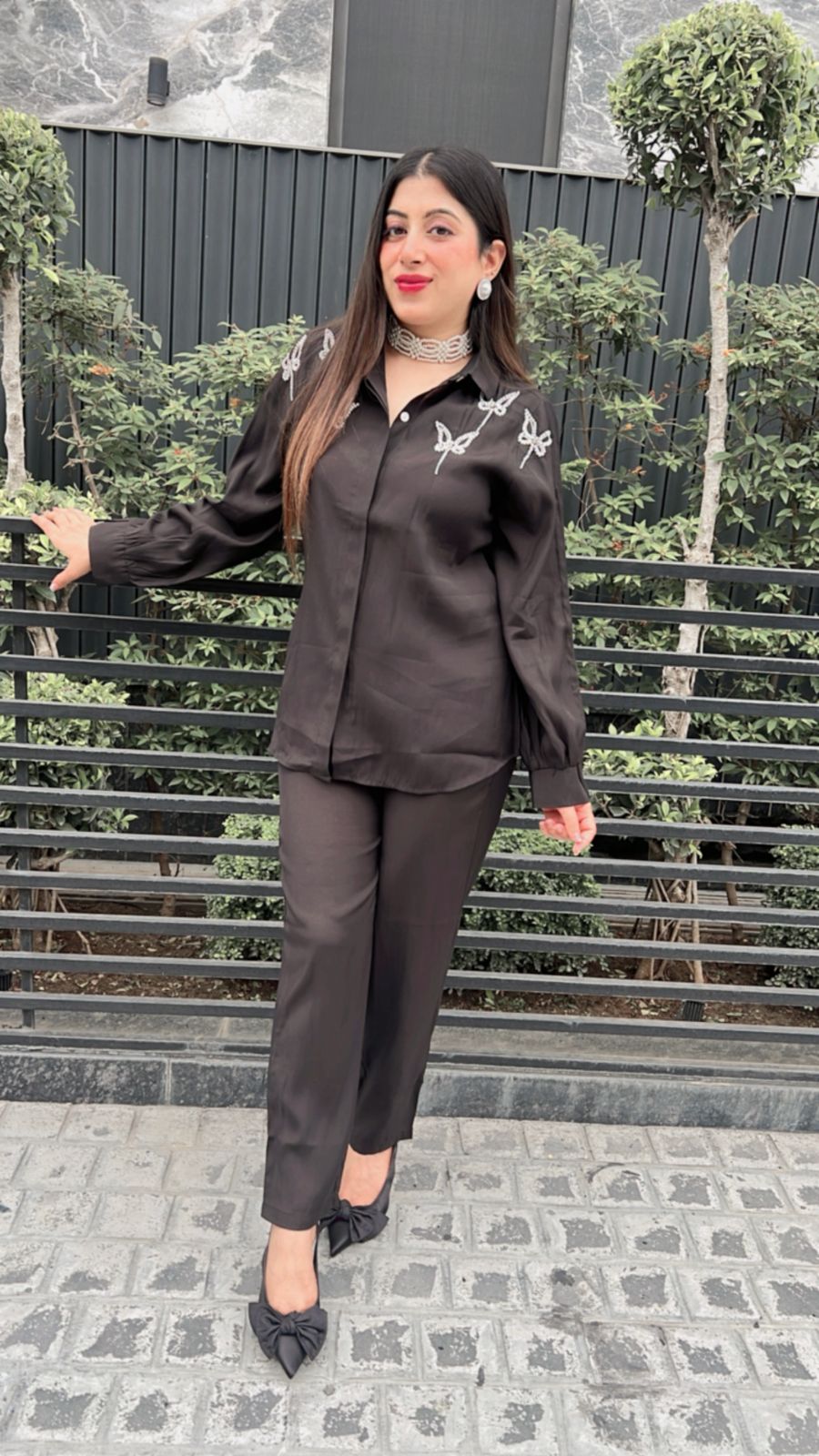 BLACK BUTTERFLY HANDWORK CO-ORD