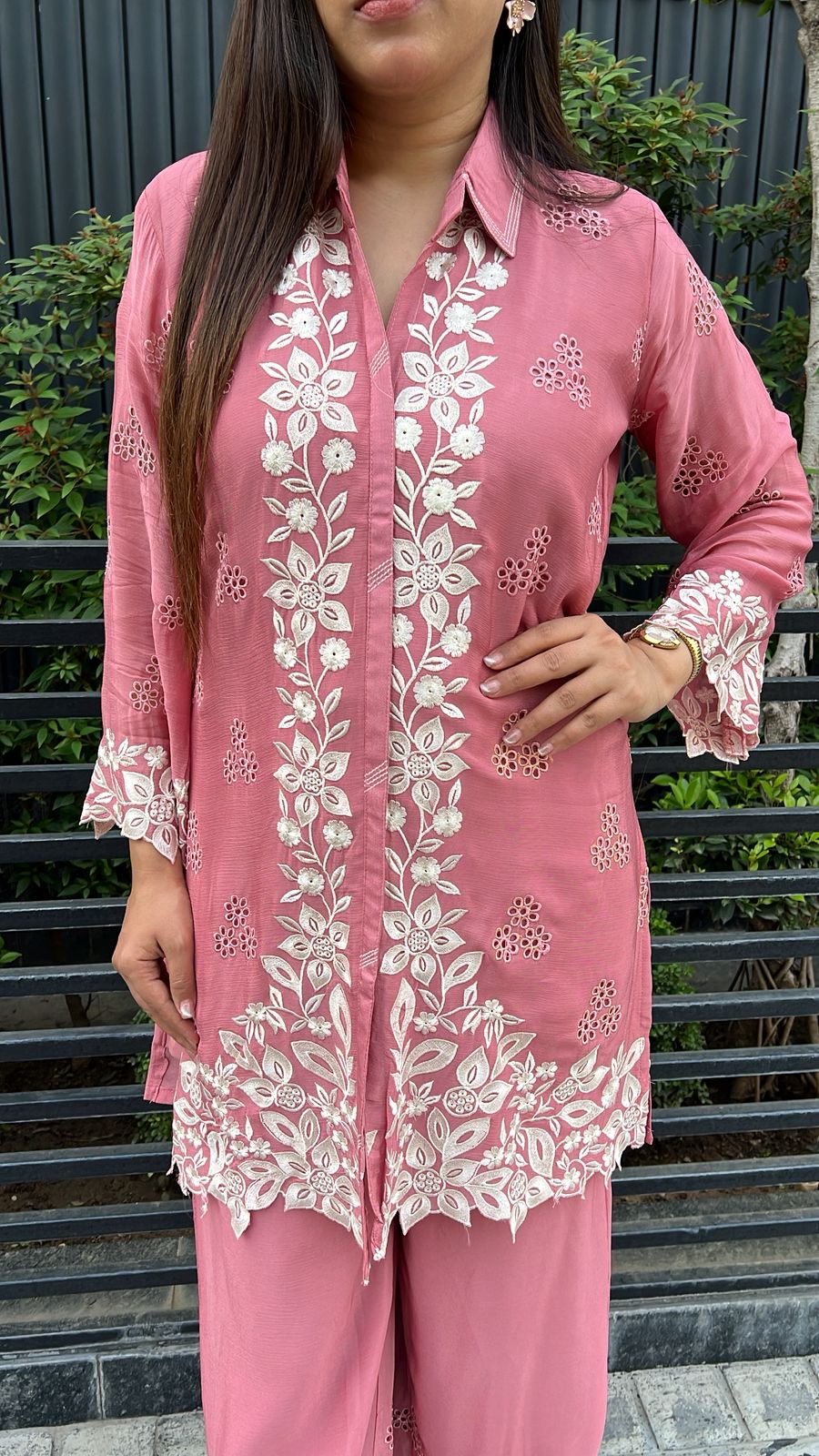 CHINON EMBROIDERED CUTWORK CO-ORD