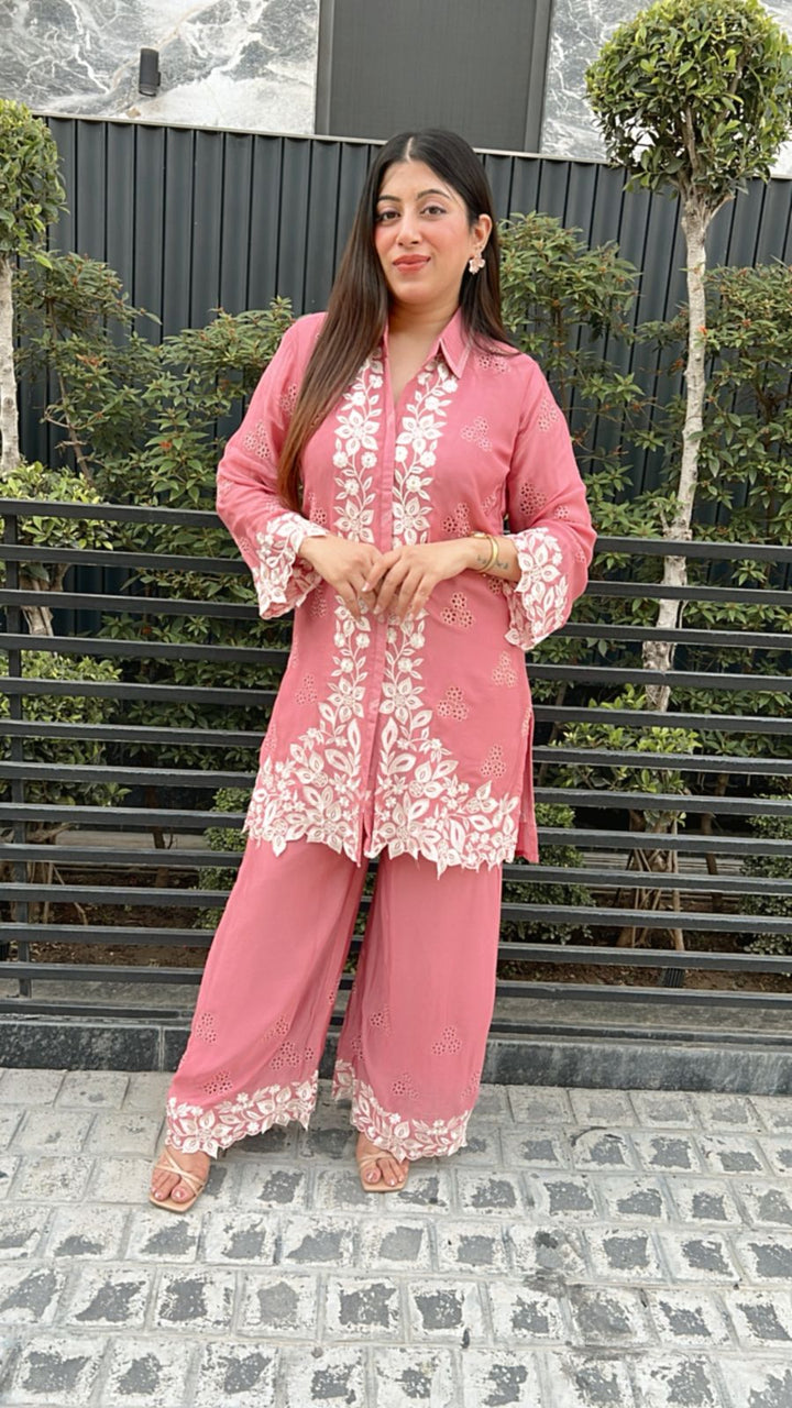 CHINON EMBROIDERED CUTWORK CO-ORD