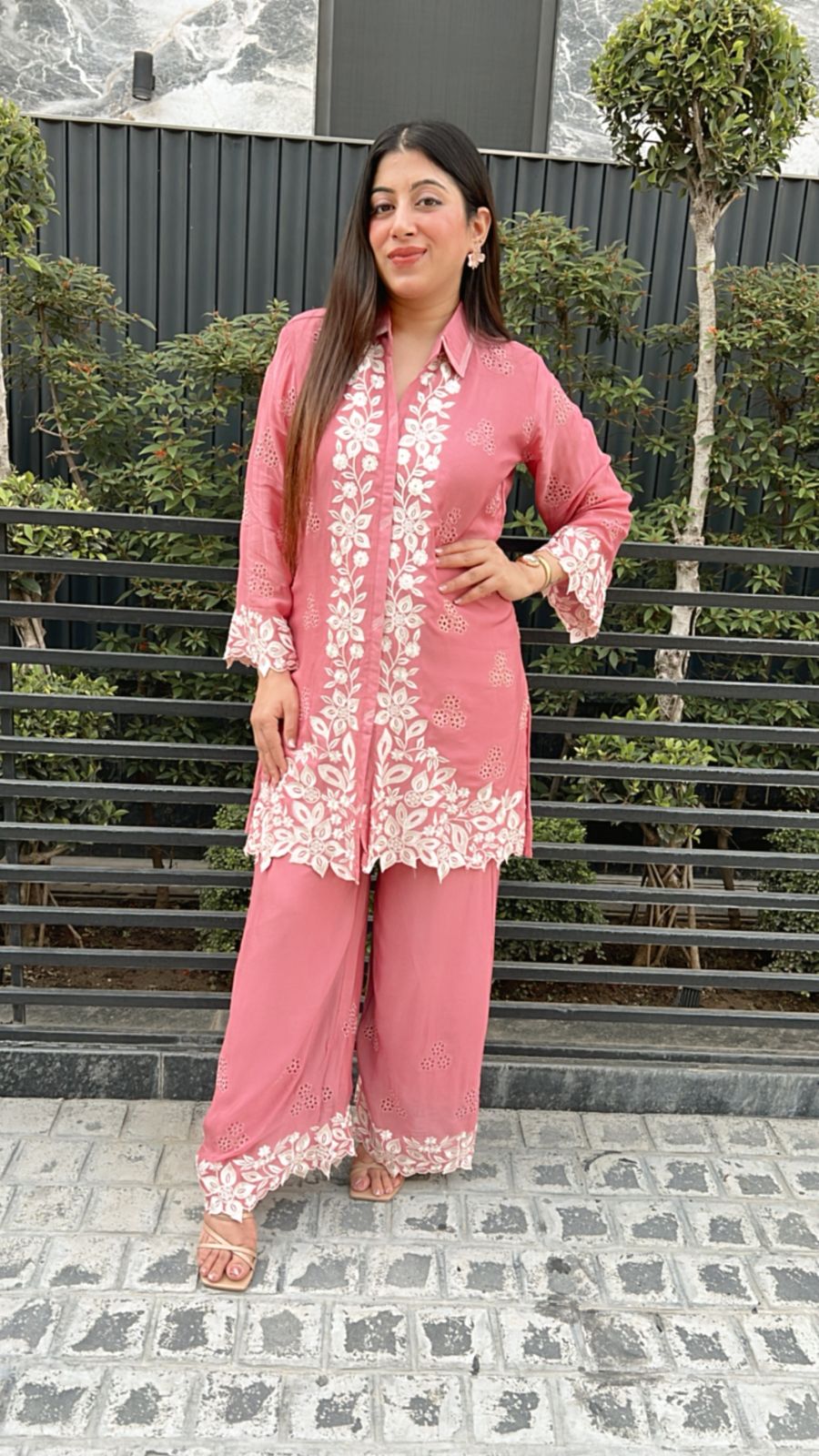 CHINON EMBROIDERED CUTWORK CO-ORD