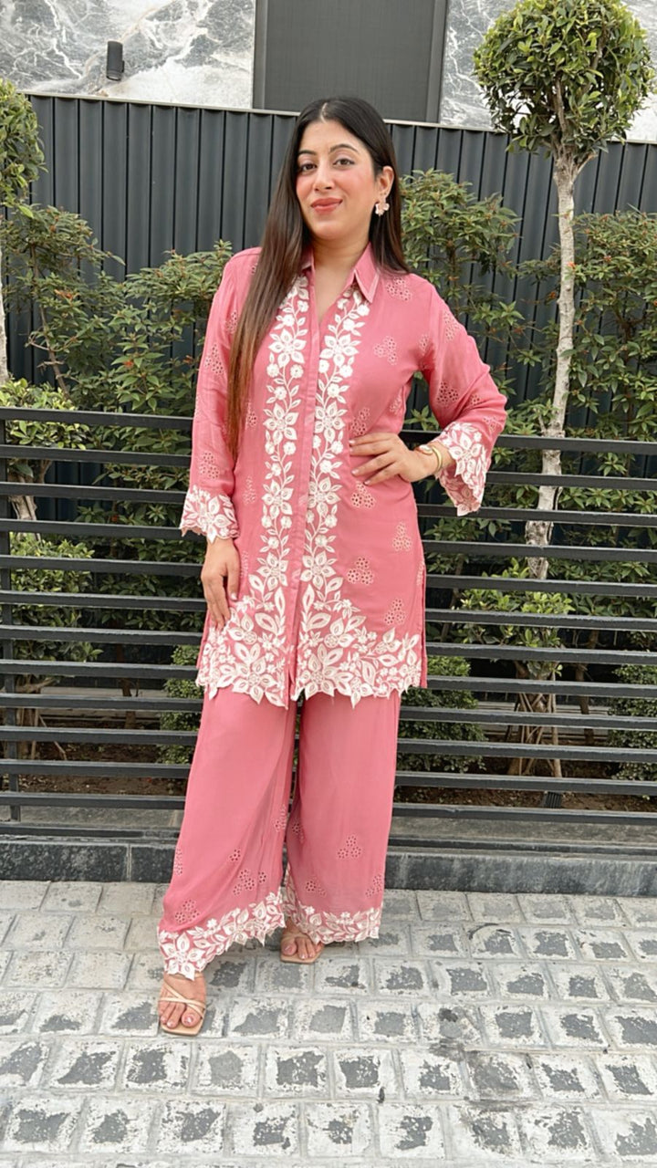CHINON EMBROIDERED CUTWORK CO-ORD