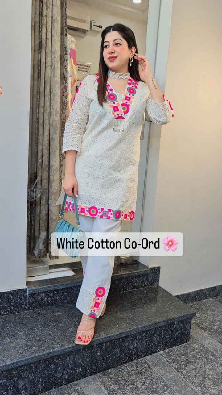 WHITE COTTON CO-ORD