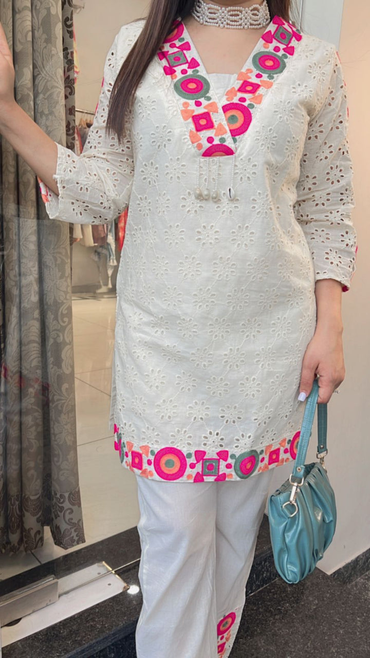 WHITE COTTON CO-ORD