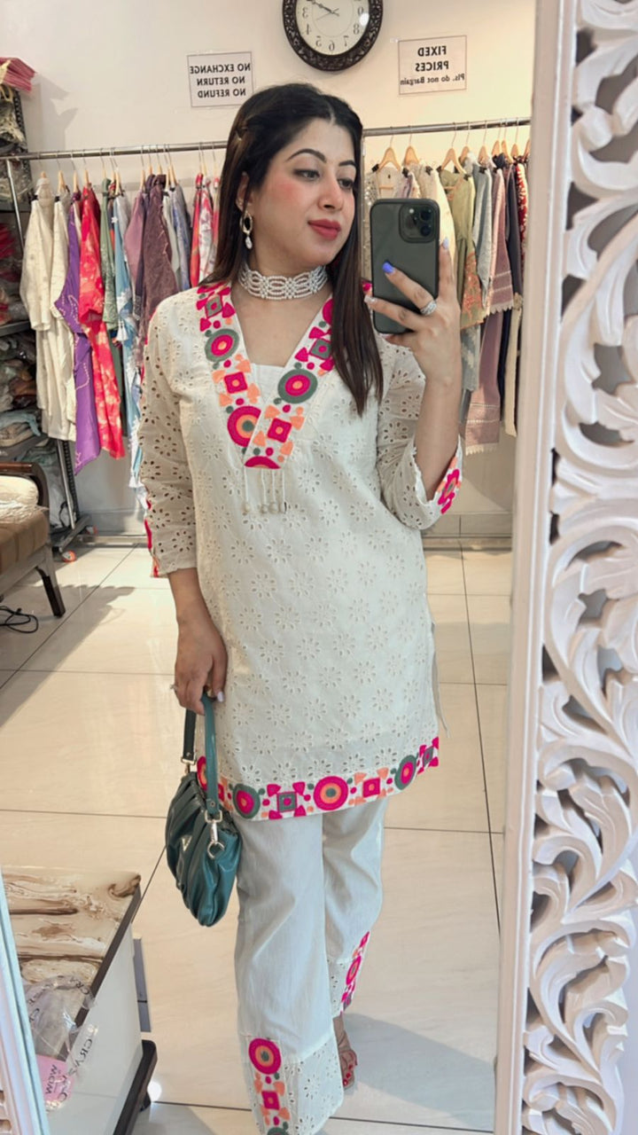 WHITE COTTON CO-ORD