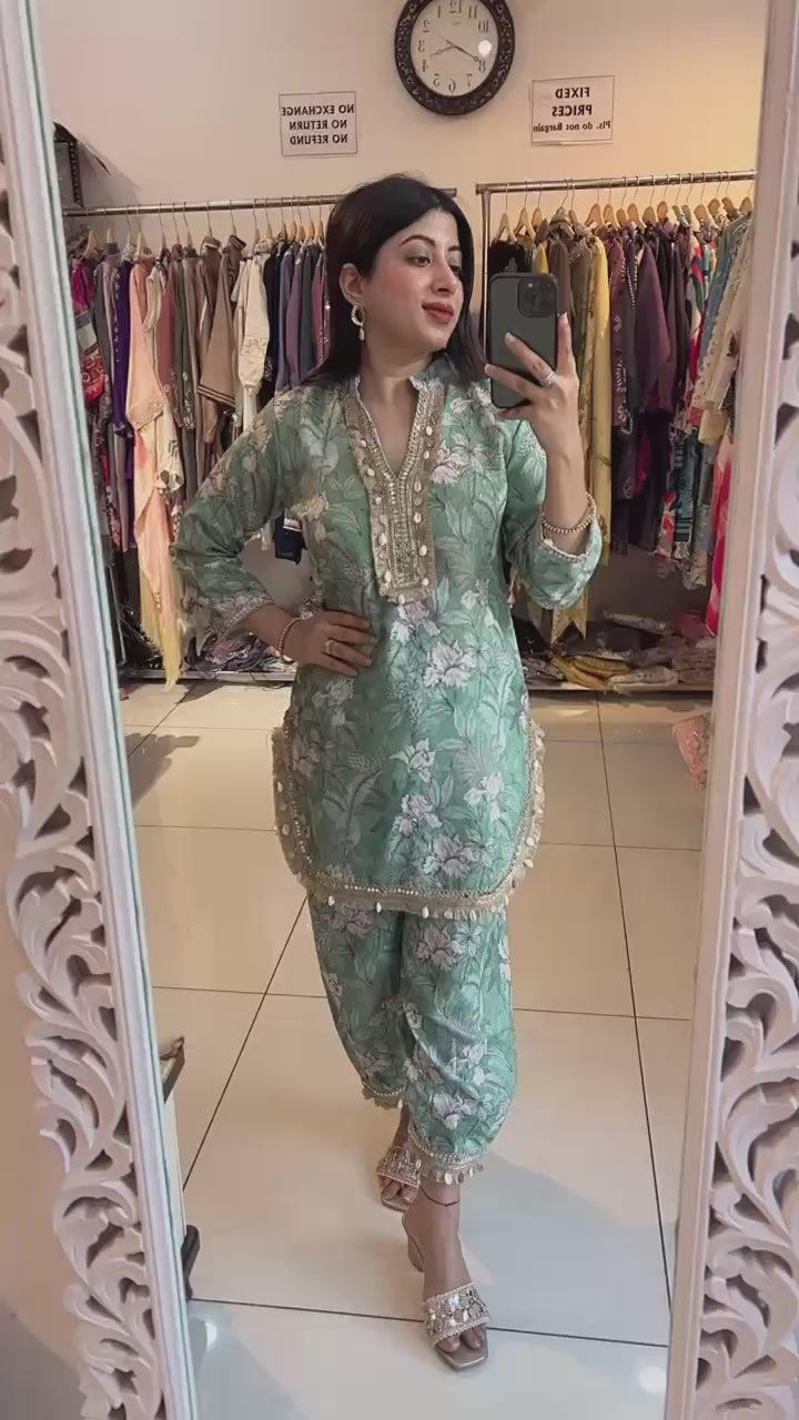 GREEN PATHANI CO-ORD SET